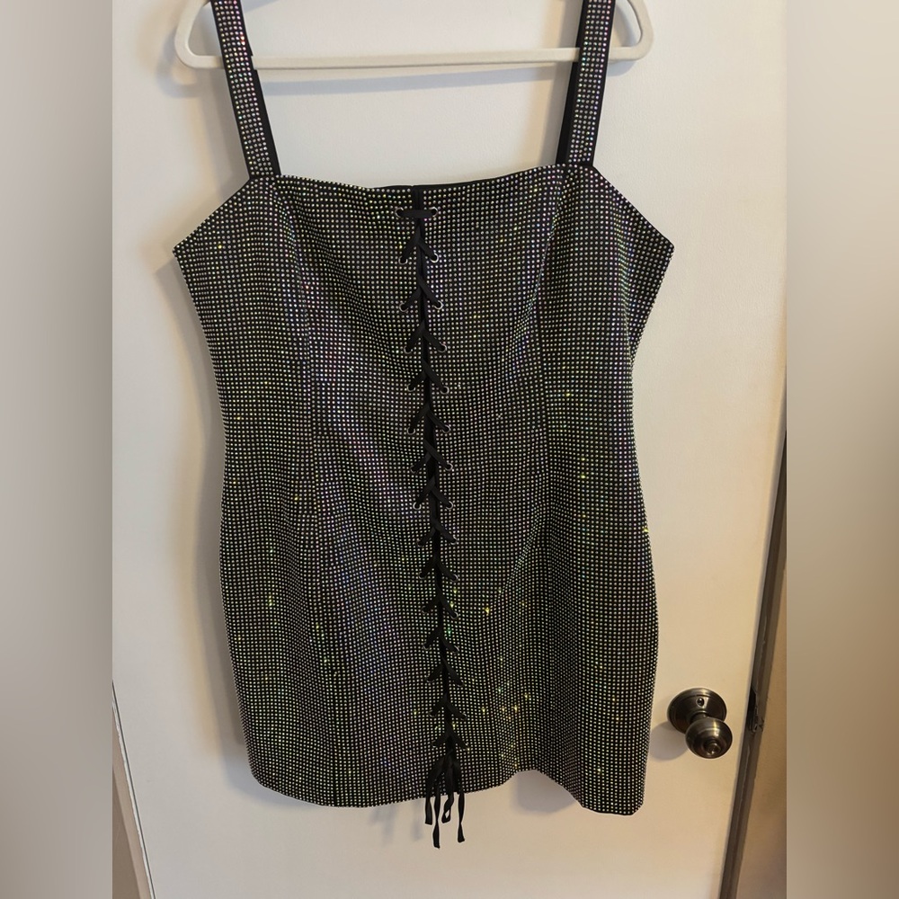 NWT rhinestone dress, great for concert or bachelorette party